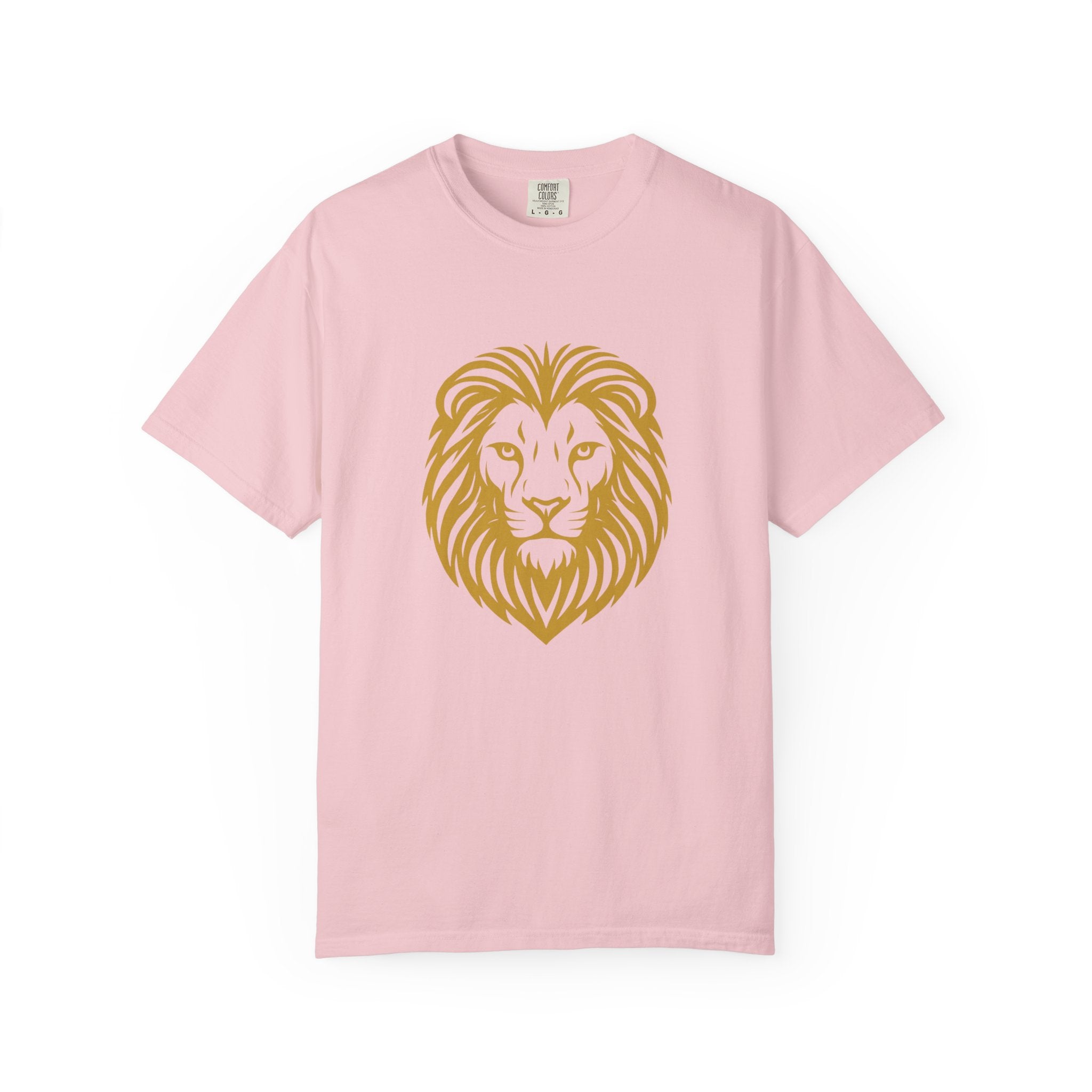Golden Lion Head T-shirt | Minimal Animal Graphic Tee