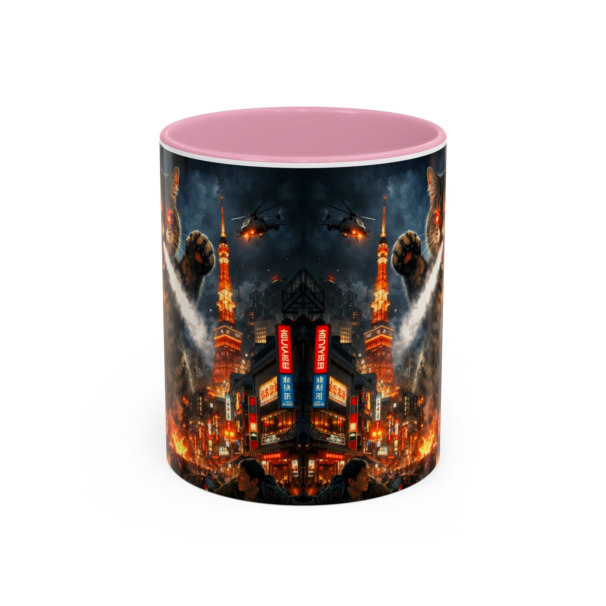 Catzilla Tokyo Cityscape Mug | Color Interior 11oz 15oz