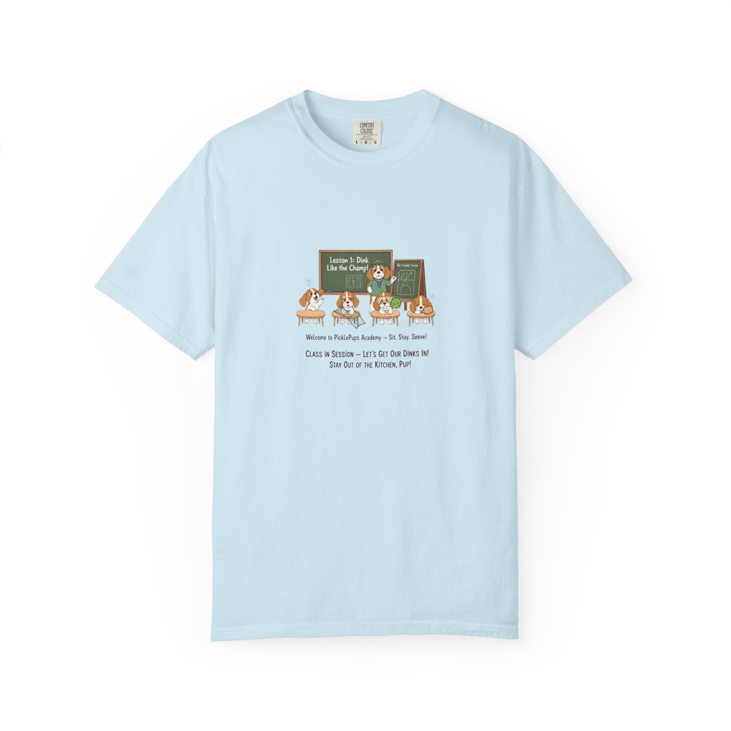 Beagle Pickleball Classroom Cartoon T-shirt | Dog Teacher Paw School Design
