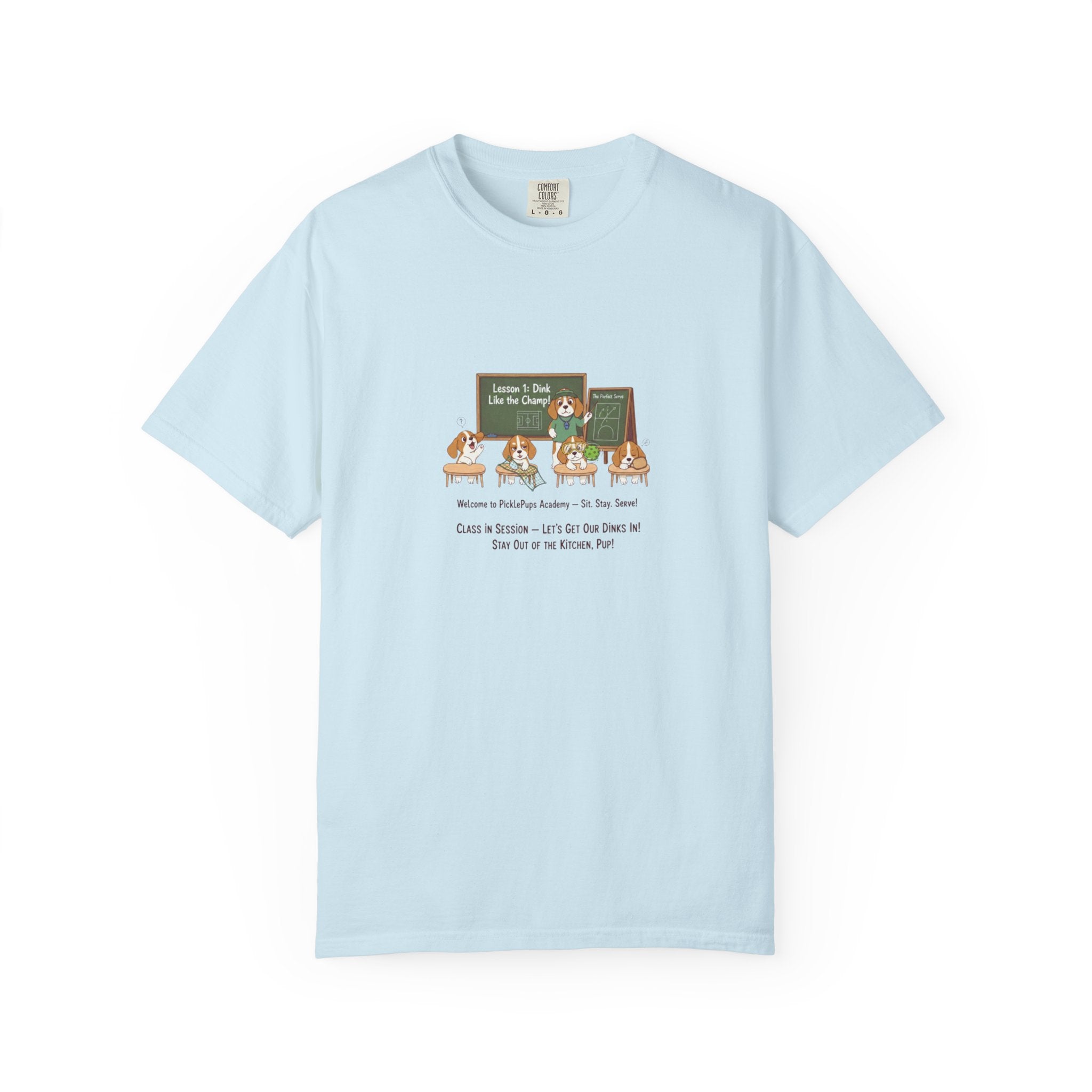 Beagle Pickleball Classroom Cartoon T-shirt | Dog Teacher Paw School Design