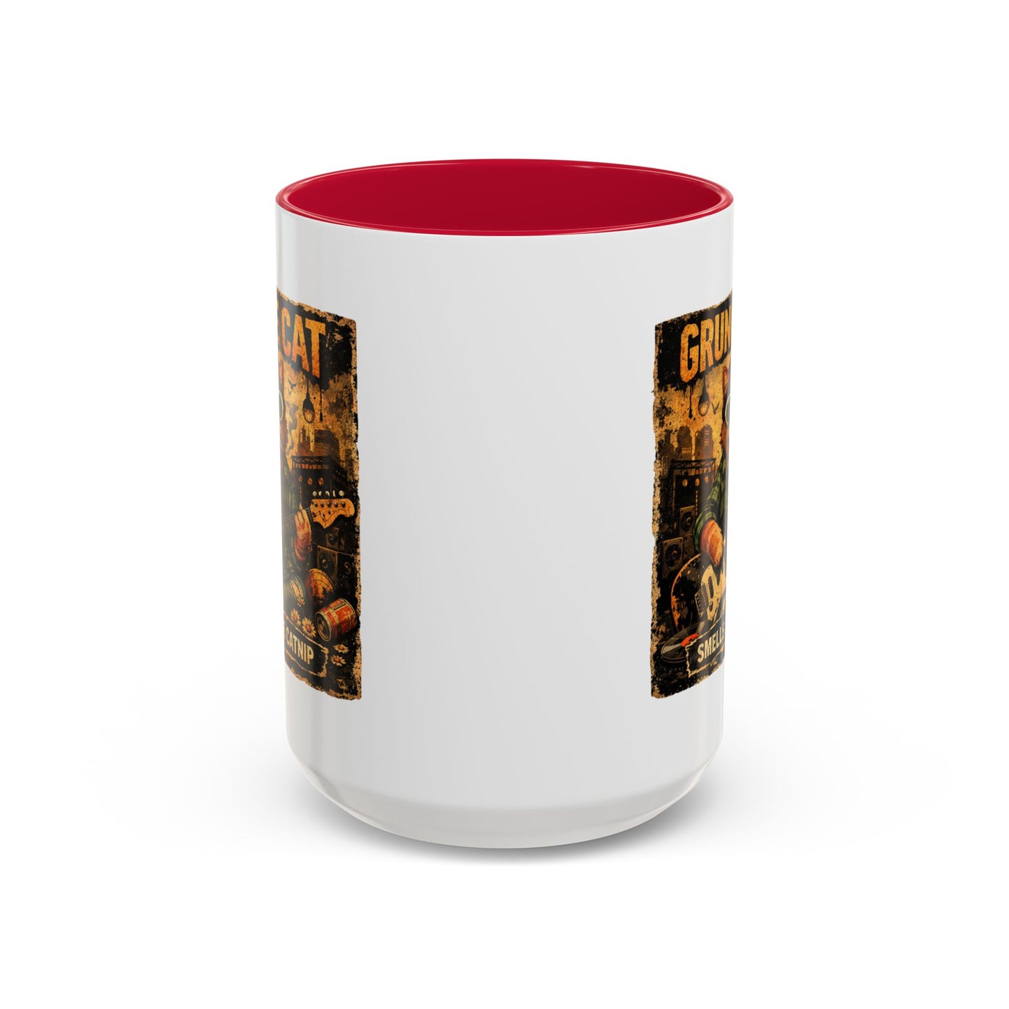 Grunge Cat Smells Like Catnip Mug | Ceramic Coffee Cup