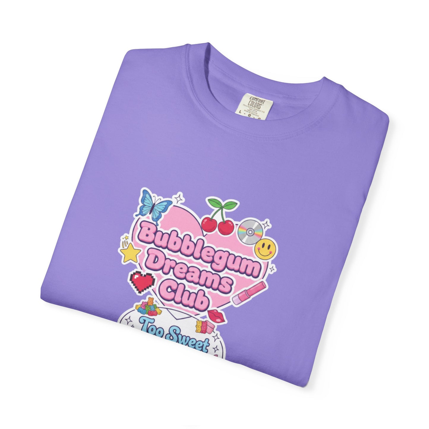 Bubblegum Dreams Club T-shirt | Pastel Hearts, Cute Kawaii Graphic
