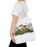 Vintage Mushroom Wildflower Specimen Study Tote Bag