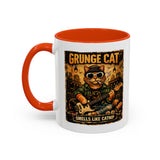 Grunge Cat Smells Like Catnip Mug | Ceramic Coffee Cup