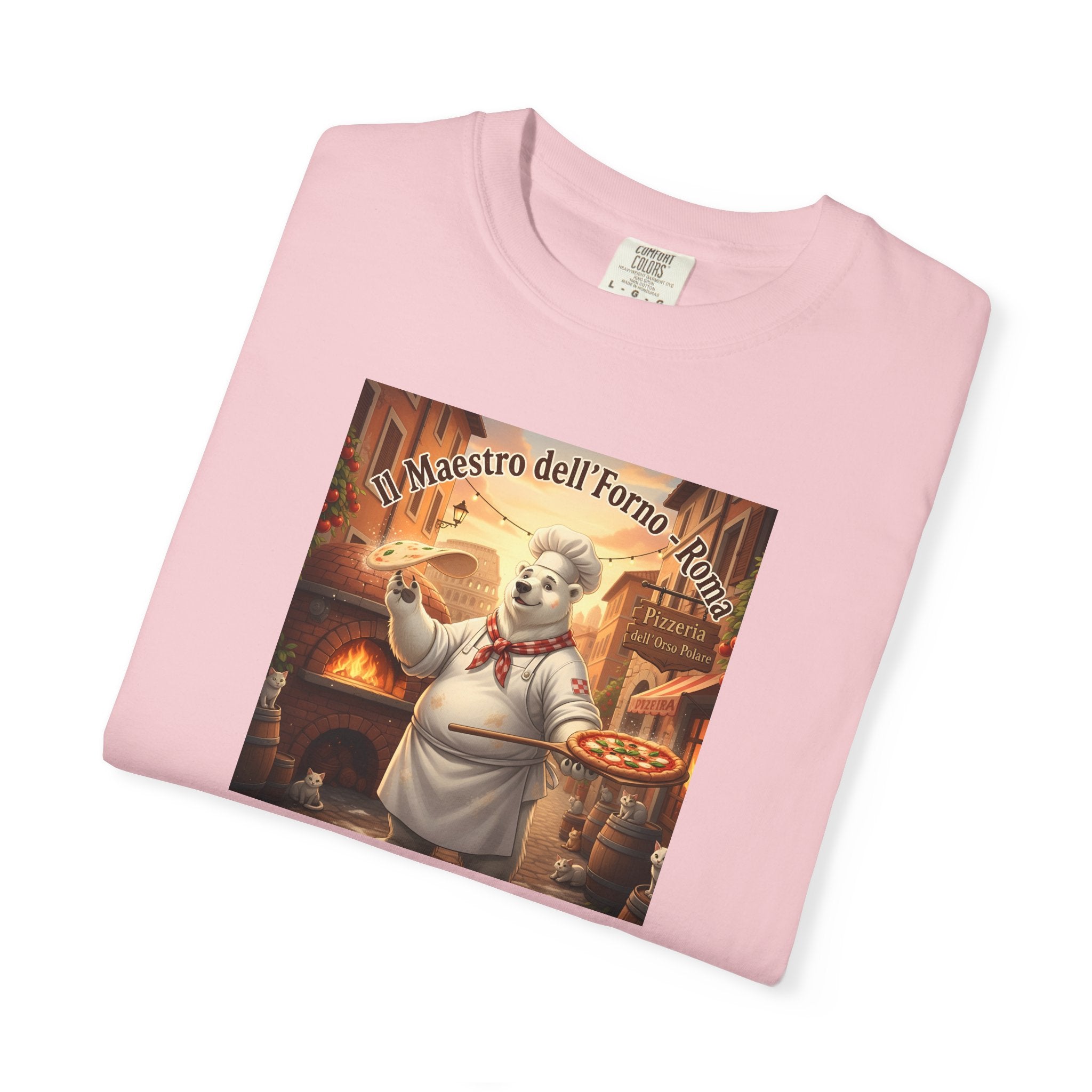 Polar Bear Italian Bakery Chef Pizza Maestro T-shirt | Vintage Pizzeria Illustration