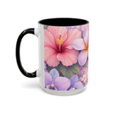 Tropical Orchid Floral Mug | Accent Coffee Mug 11oz 15oz