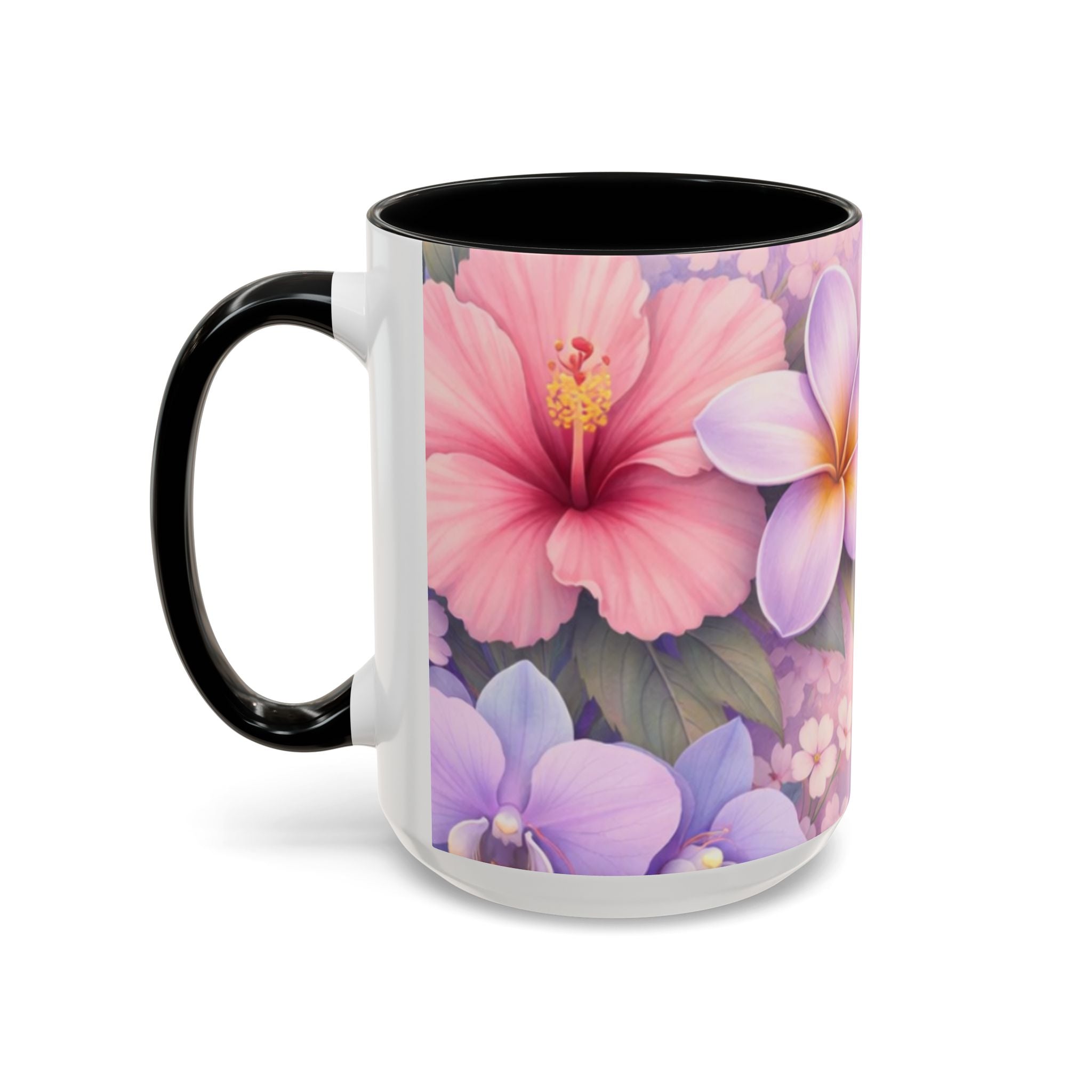 Tropical Orchid Floral Mug | Accent Coffee Mug 11oz 15oz