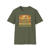 Capybara Ace Pickleball Player T-Shirt | Retro Tropical Court Design