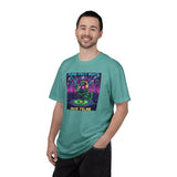 Purr-fect Beats Rave Feline DJ cat T-shirt | Neon EDM club design