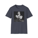 Capybara Blonde. Dress Pose T-Shirt | Retro Black & White Illustration