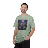 Feline Groove DJ Cat Illustration T-Shirt | Retro Neon Club Scene