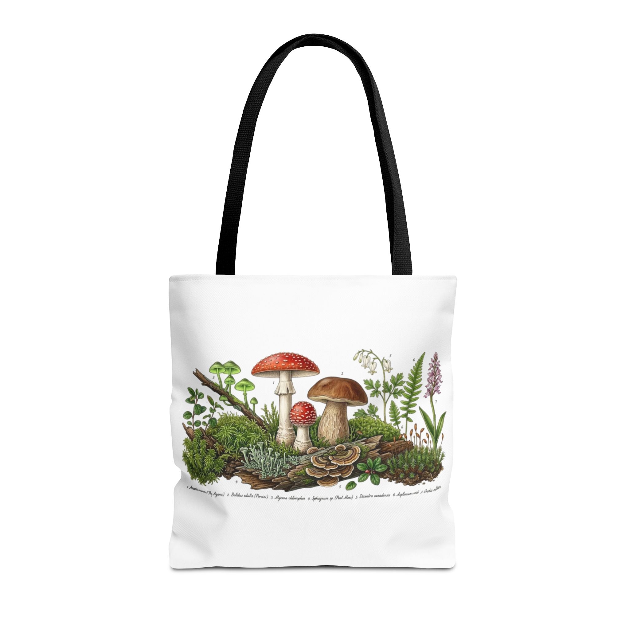 Vintage Mushroom Wildflower Specimen Study Tote Bag