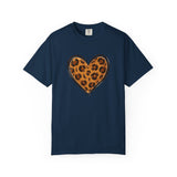 Leopard Print Heart T-shirt | Animal Print Heart Tee