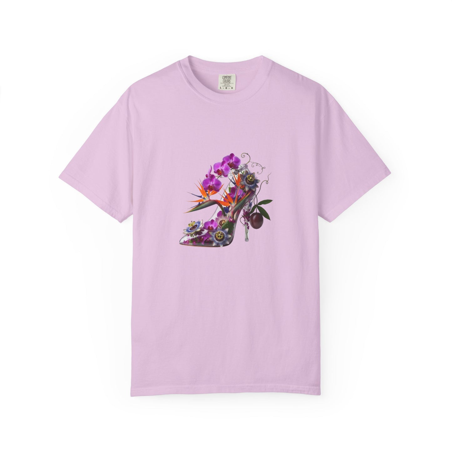 Floral High Heel Shoe T-shirt | Botanical Stiletto Graphic