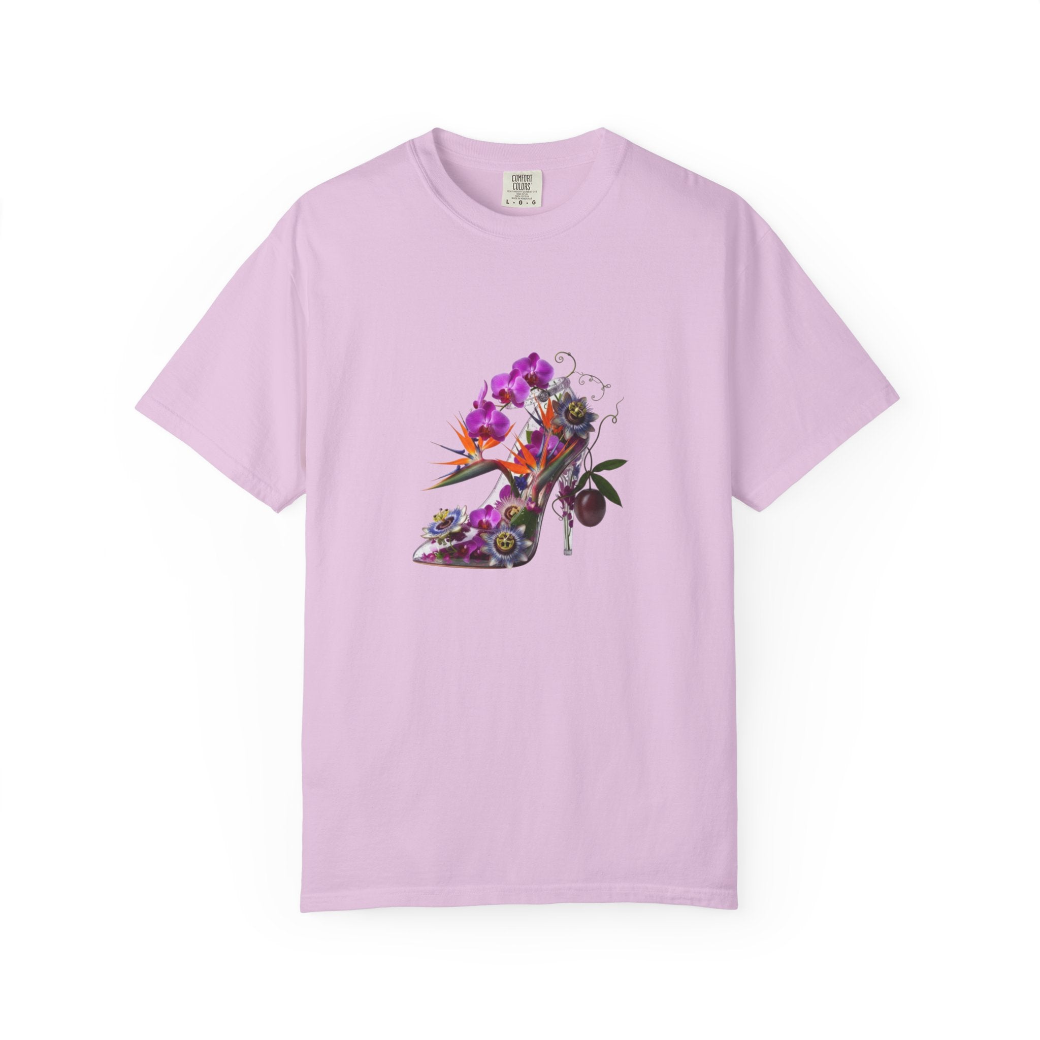 Floral High Heel Shoe T-shirt | Botanical Stiletto Graphic