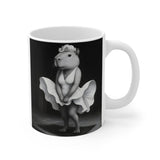 Capybara Dress Mug | Black and White Surreal Animal Art
