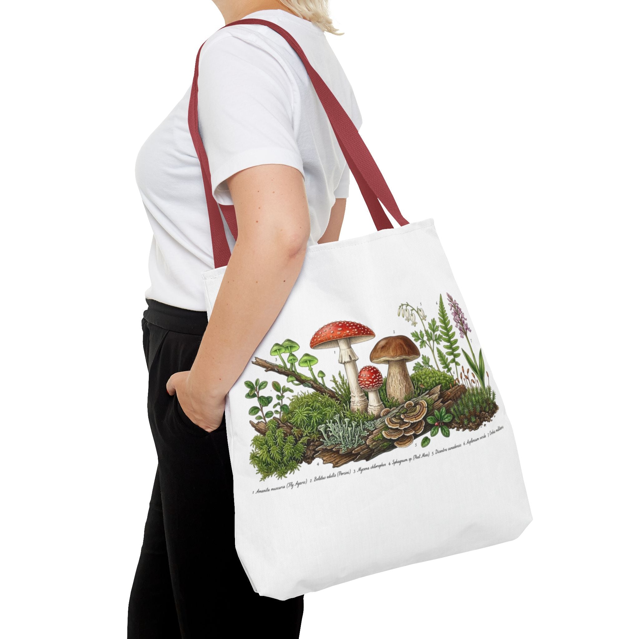 Vintage Mushroom Wildflower Specimen Study Tote Bag