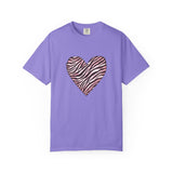 Pink Heart Zebra T-shirt | Romantic Zebra Heart Design