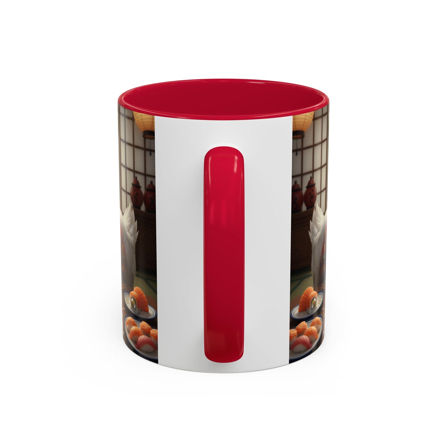 Goose with Sushi Mug | Japanese Tea Room Illustration