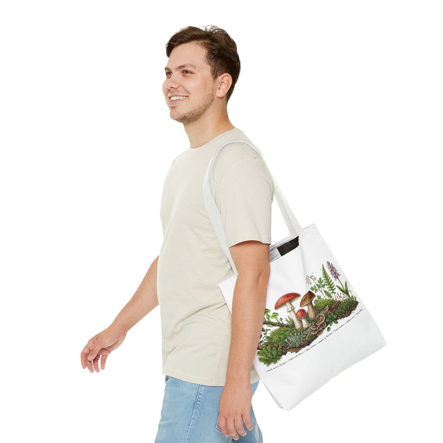 Vintage Mushroom Wildflower Specimen Study Tote Bag