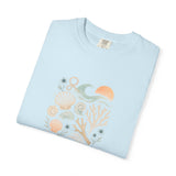 Coastal Seashells and Coral T-Shirt | Beach Wave Sunset Art