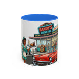 1950s Diner Scene Mug | Retro Car Hop Coffee Cup