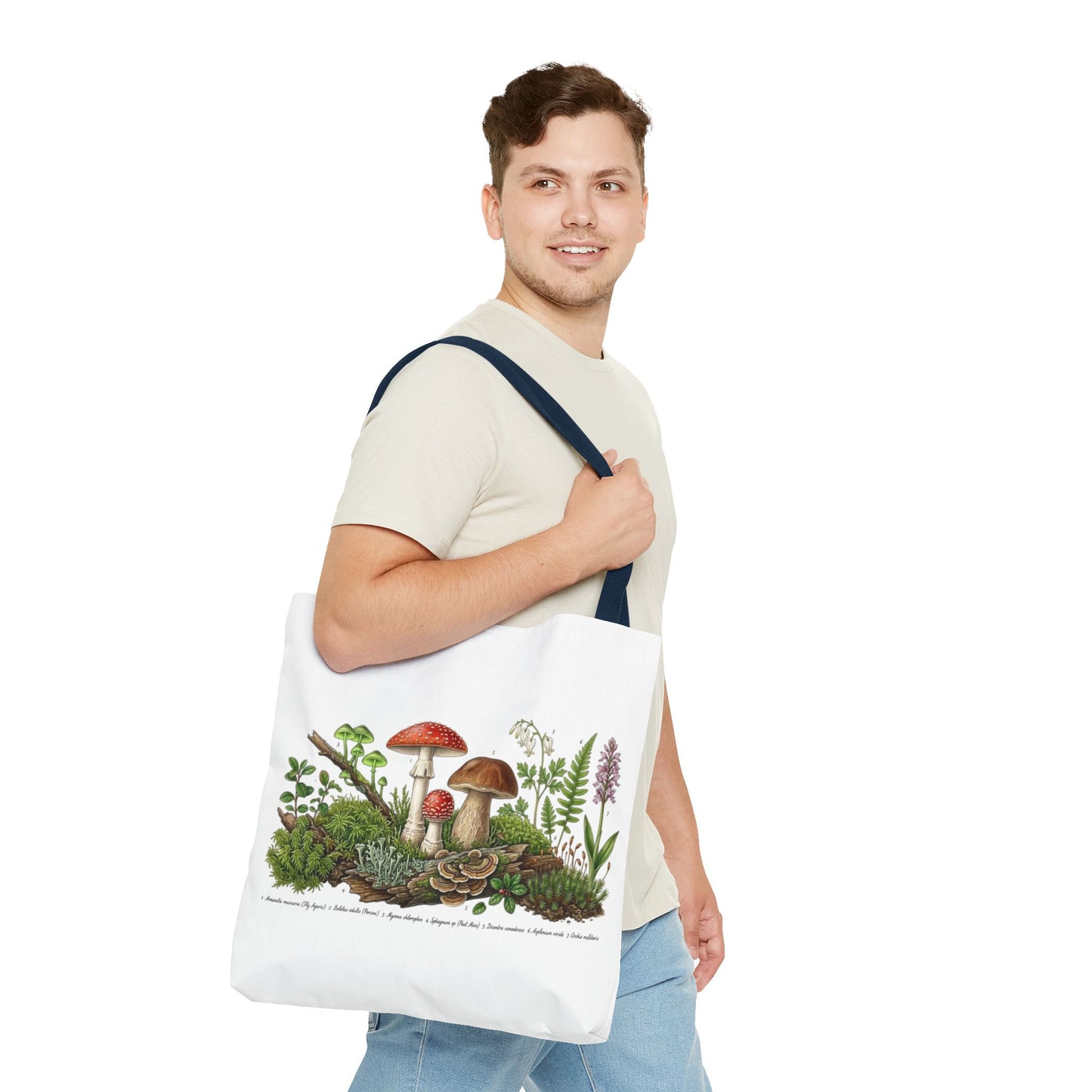 Vintage Mushroom Wildflower Specimen Study Tote Bag