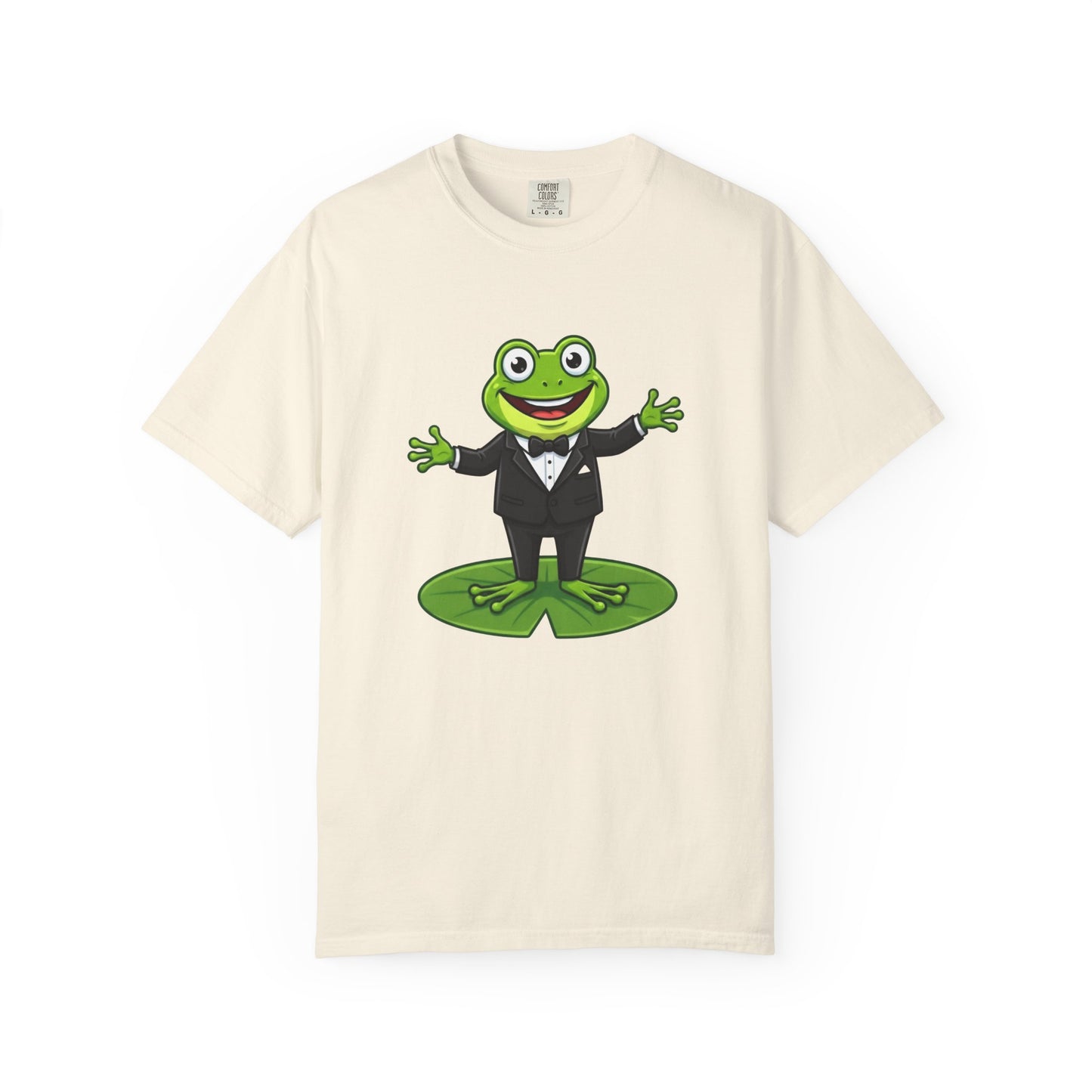 Funny Tuxedo Frog T-shirt | Frog on Lily Pad Amphibian Design