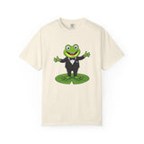 Funny Tuxedo Frog T-shirt | Frog on Lily Pad Amphibian Design