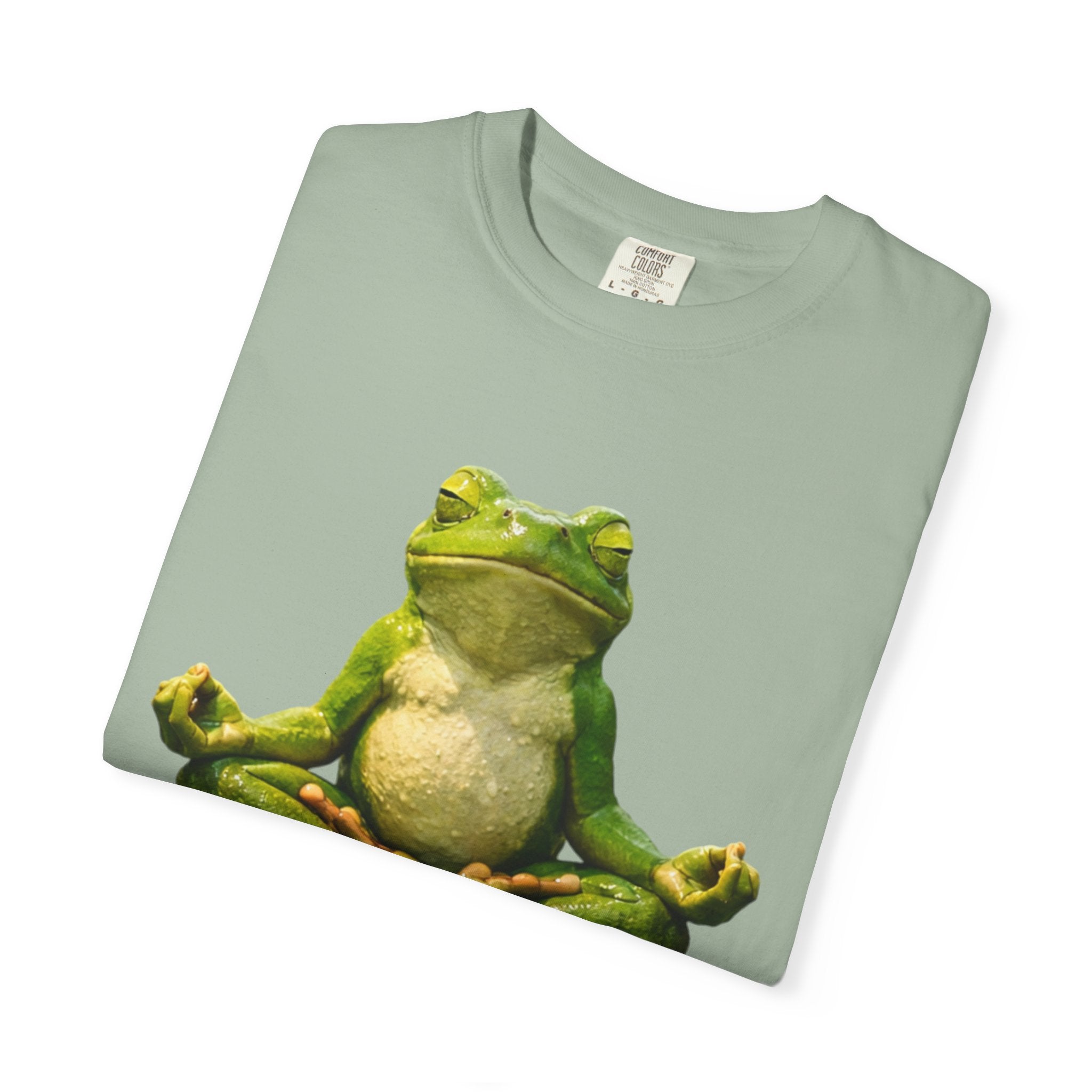 Meditating Frog T-shirt | Zen Yoga Frog Illustration, Relaxation Tee