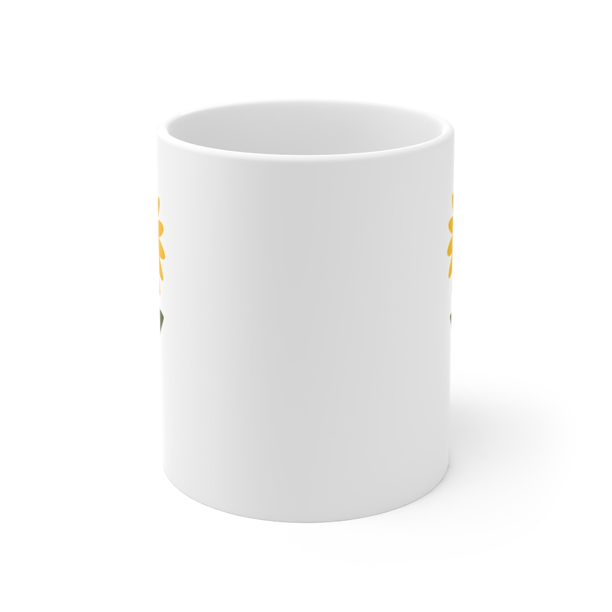 Sunflower Illustration Mug | 11oz Ceramic Coffee Cup