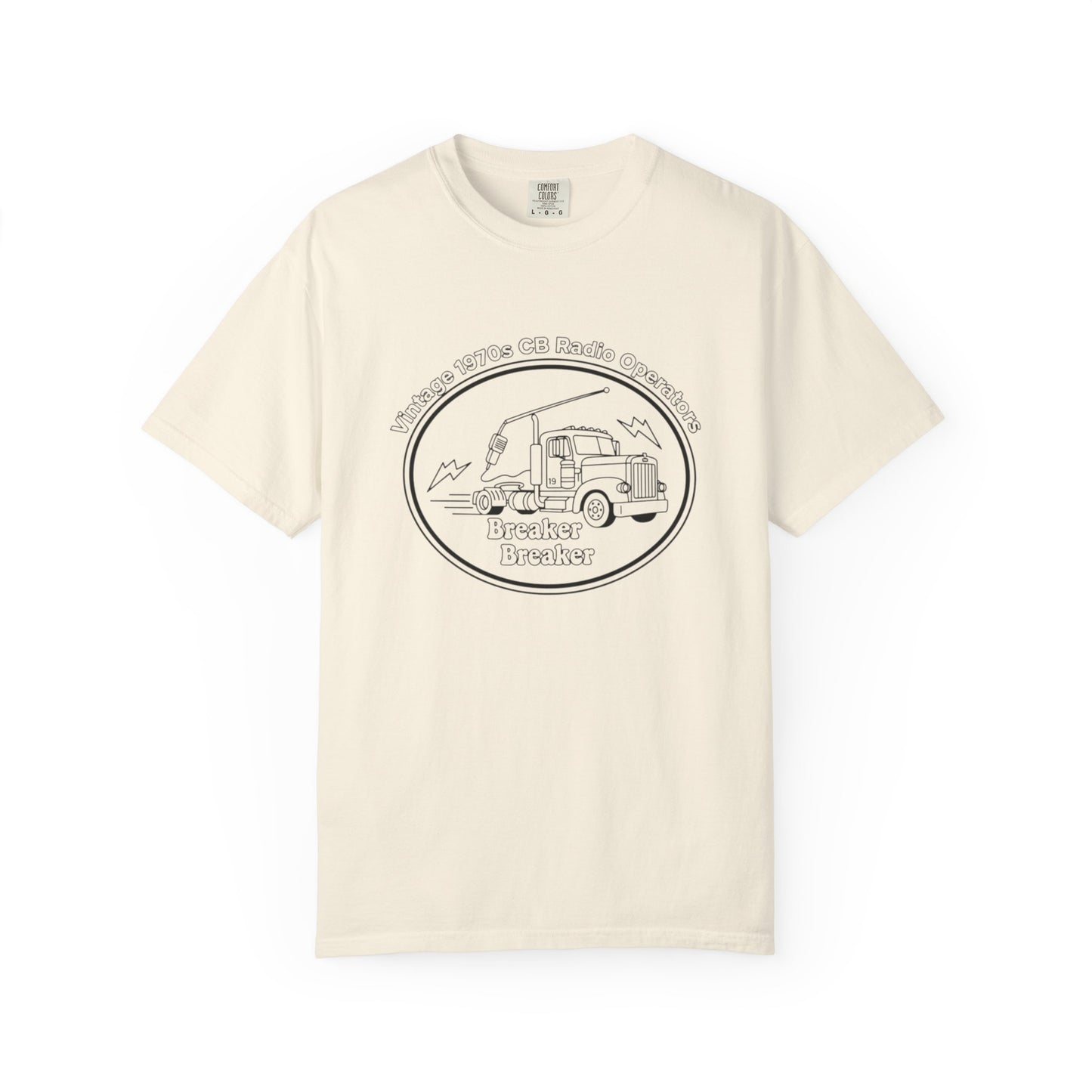 Vintage Semi Truck Line Art T-Shirt | Trucker Logo Tee
