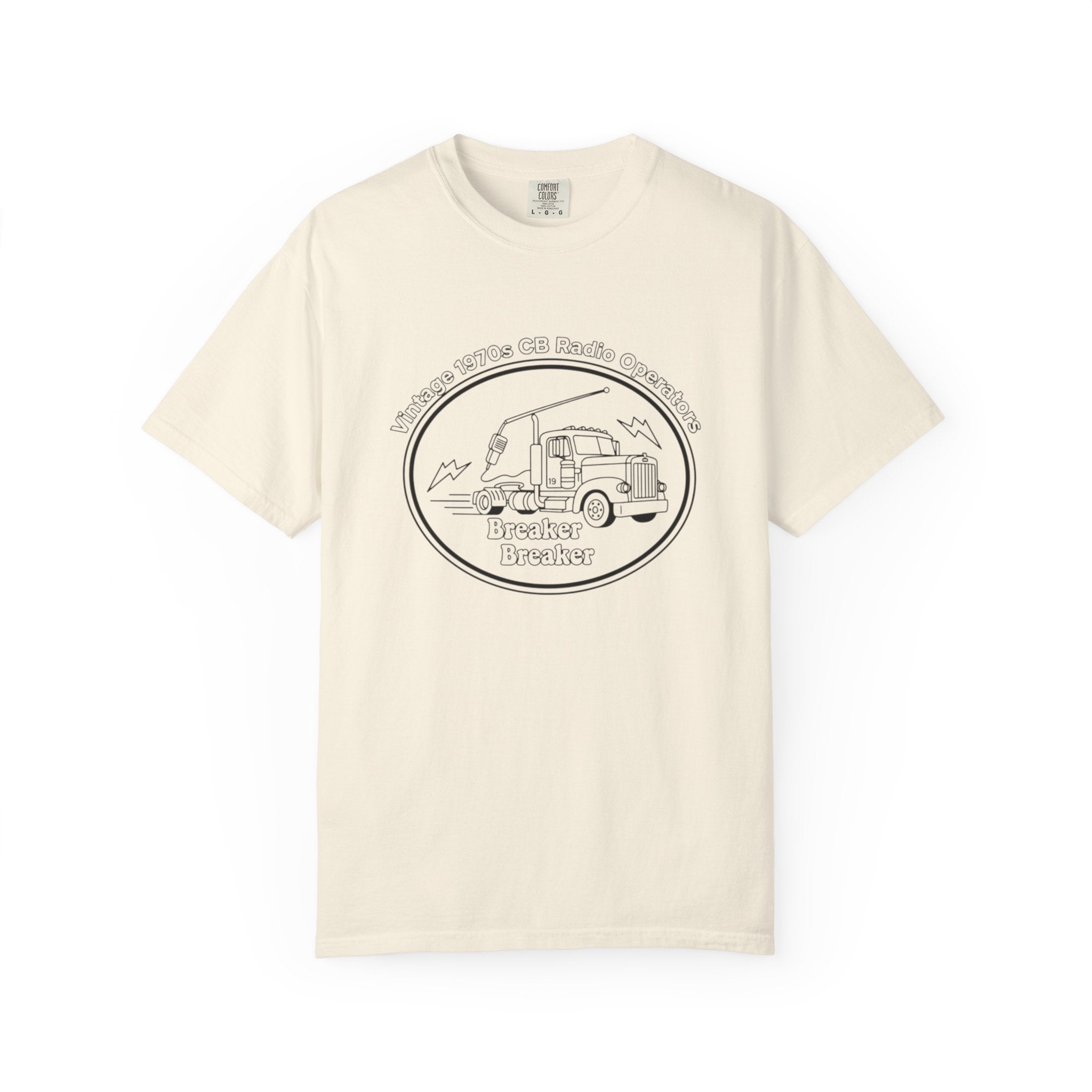 Vintage Semi Truck Line Art T-Shirt | Trucker Logo Tee