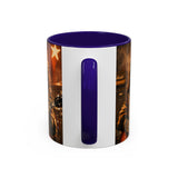 Rockstar Capybara with Guitar Mug | Color Accent Coffee Cup 11oz 15oz