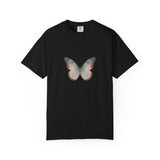 Retro 70s Vacation Butterfly T-shirt | Distressed Orange Teal Wings