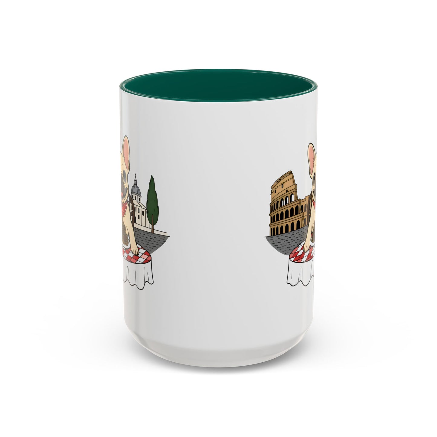 French Bulldog Pasta in Rome Mug | Ceramic Coffee Cup