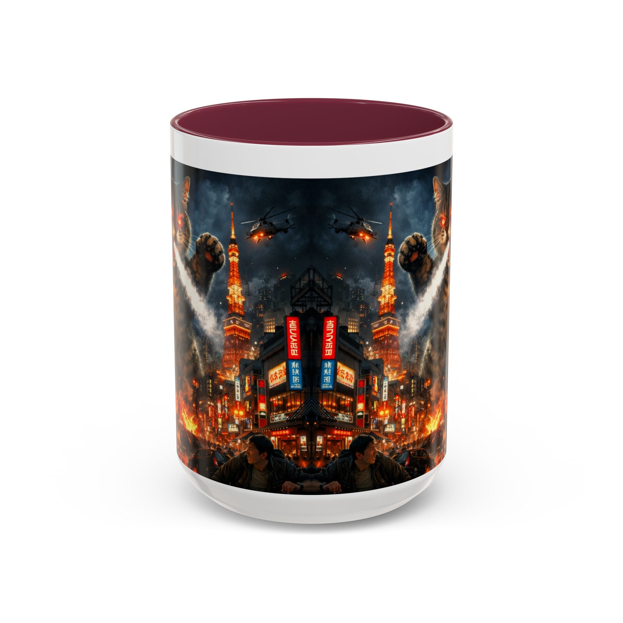 Catzilla Tokyo Cityscape Mug | Color Interior 11oz 15oz
