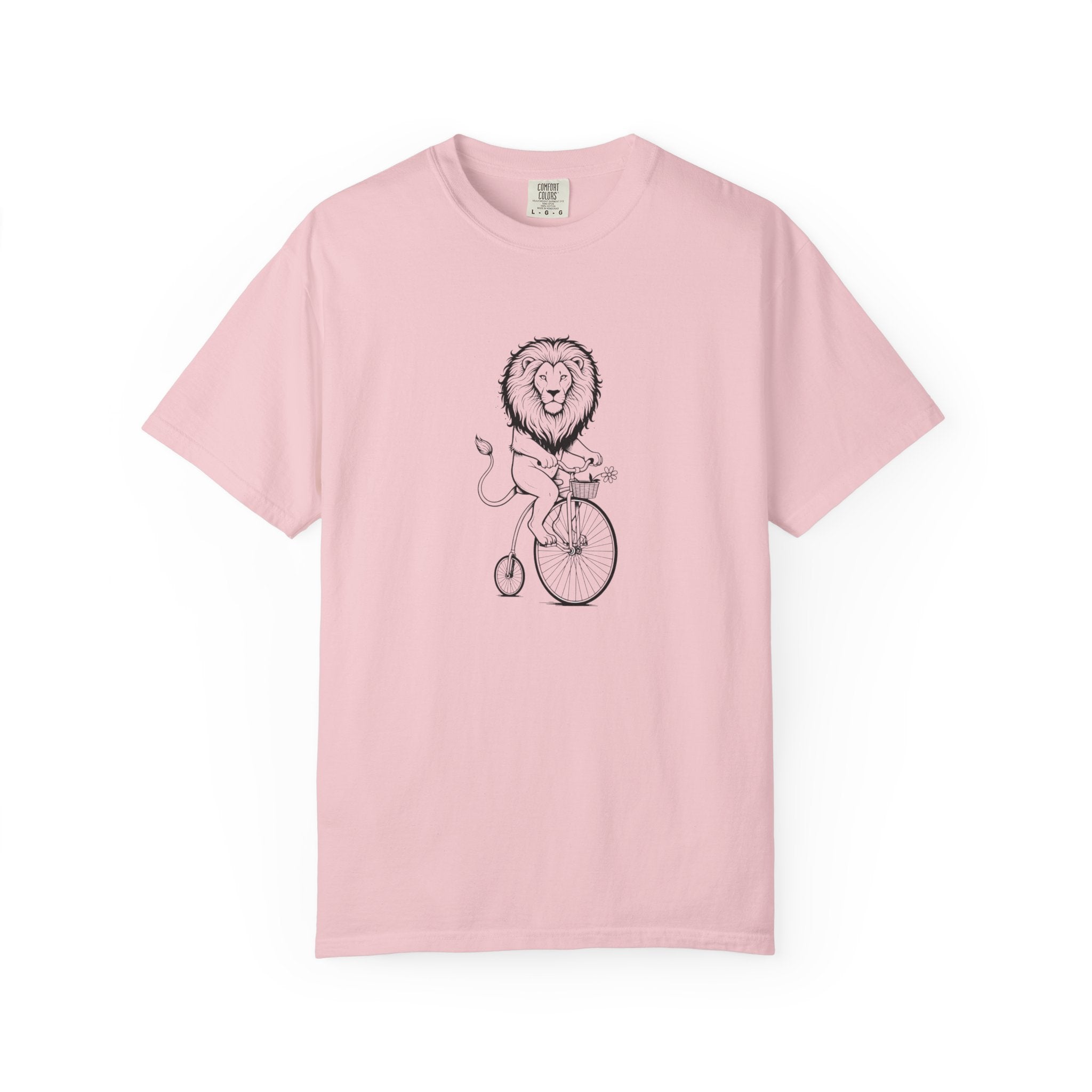 Lion Riding Vintage Penny-farthing Bike T-shirt