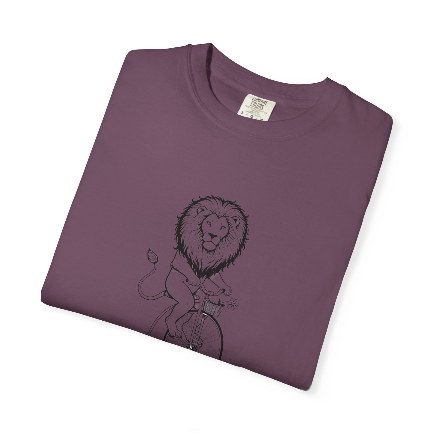 Lion Riding Vintage Penny-farthing Bike T-shirt