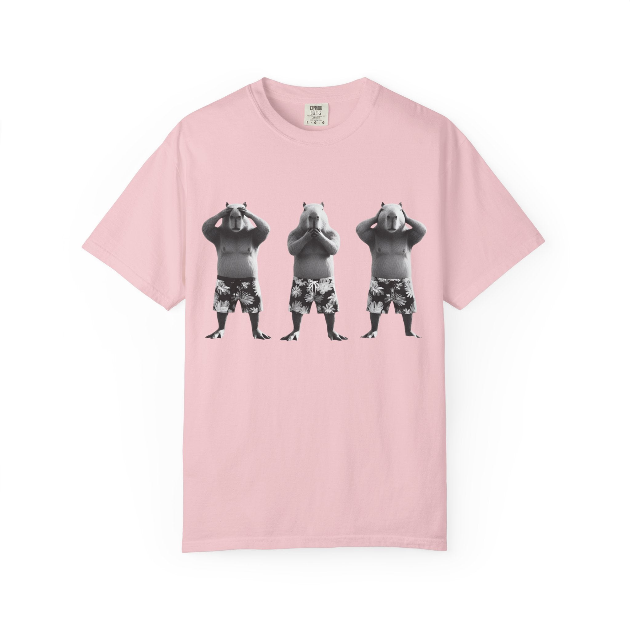 Capybara See No Evil Speak No Evil Hear No Evil T-shirt | Three Monkeys Graphic
