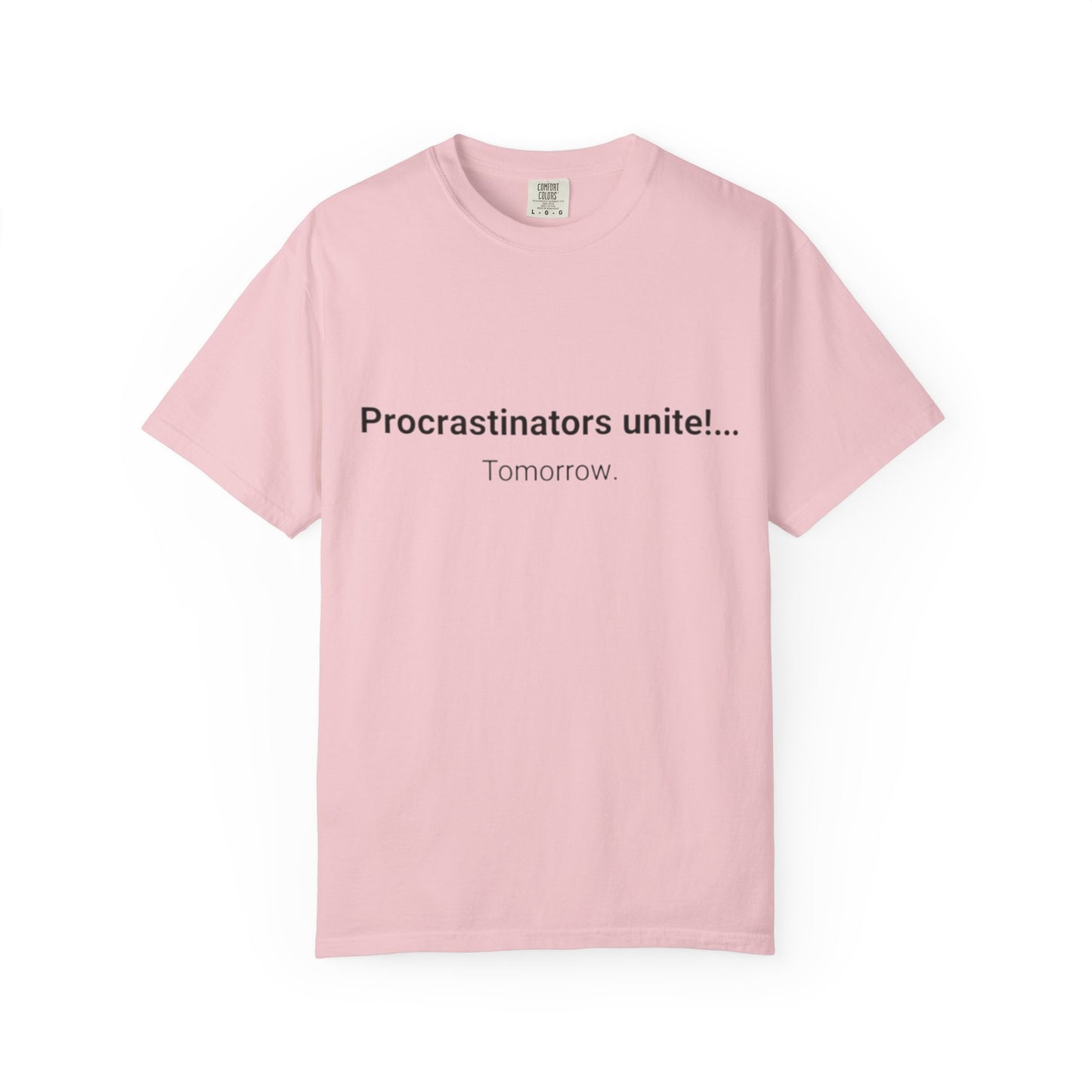 Procrastinators Unite... Tomorrow T-shirt | Funny Text Tee