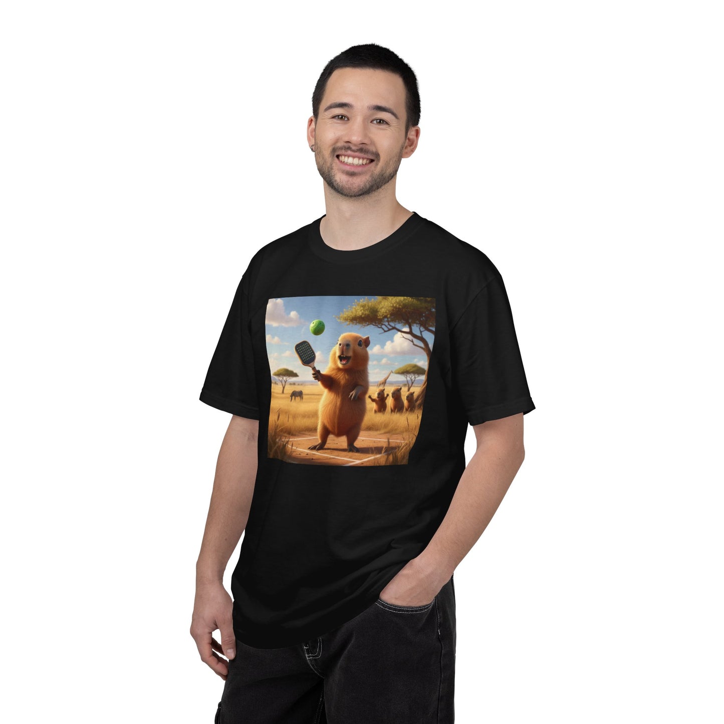Capybara Pickleball T-shirt | Cute Animal Sports Meme