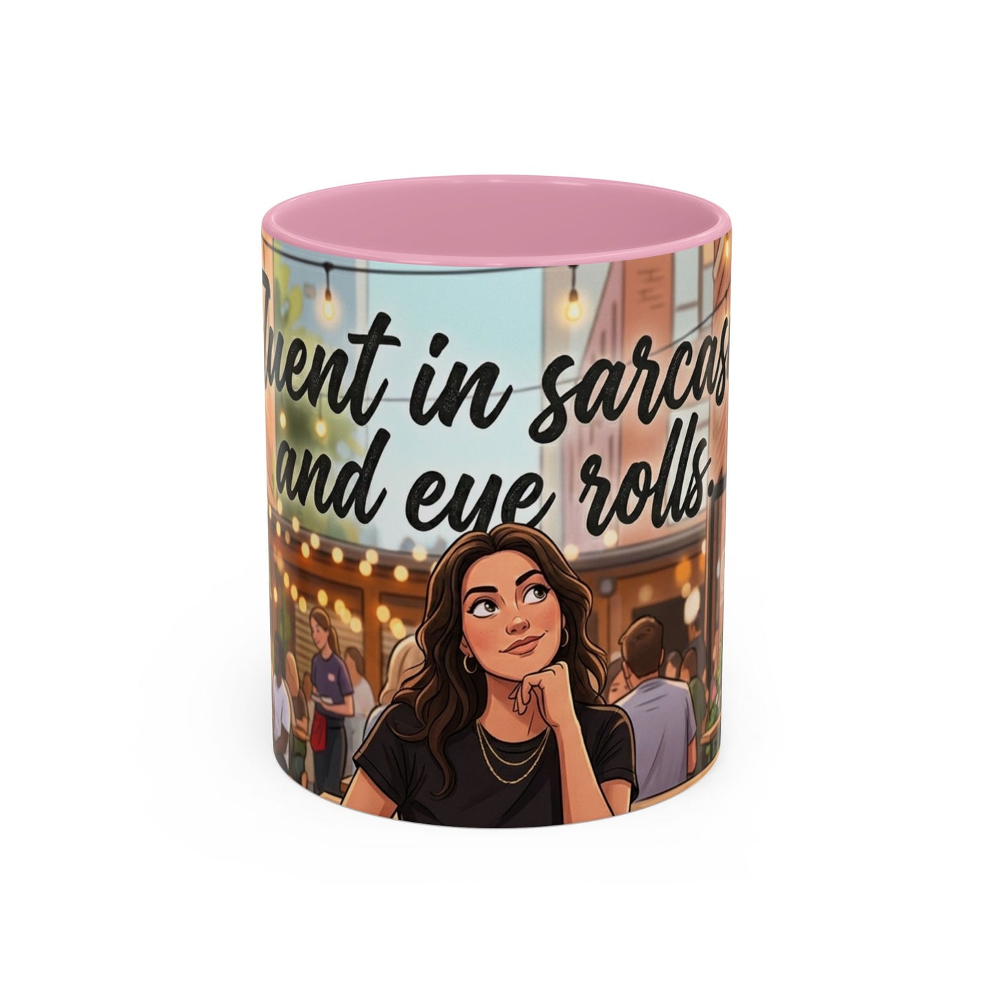 Sarcastic Girl Illustration Mug | 11oz or 15oz Colorful Ceramic