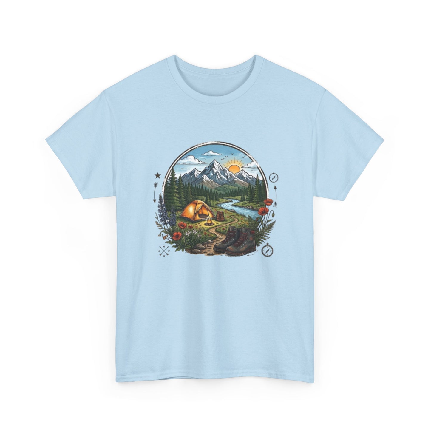 Mountain Camping Adventure T-Shirt | Outdoor Nature Hiking Tee | Wilderness Tent Graphic Shirt | Gift for Hiker Camper |