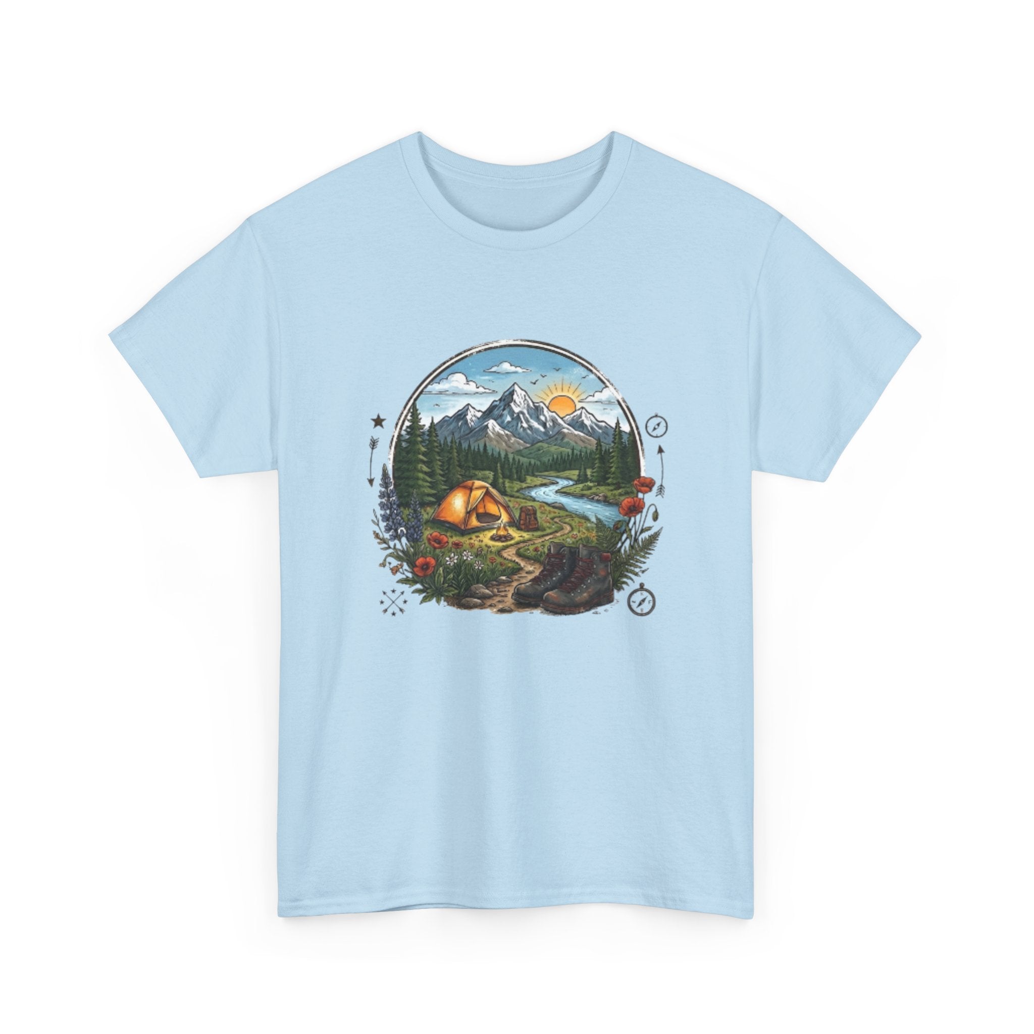 Mountain Camping Adventure T-Shirt | Outdoor Nature Hiking Tee | Wilderness Tent Graphic Shirt | Gift for Hiker Camper |