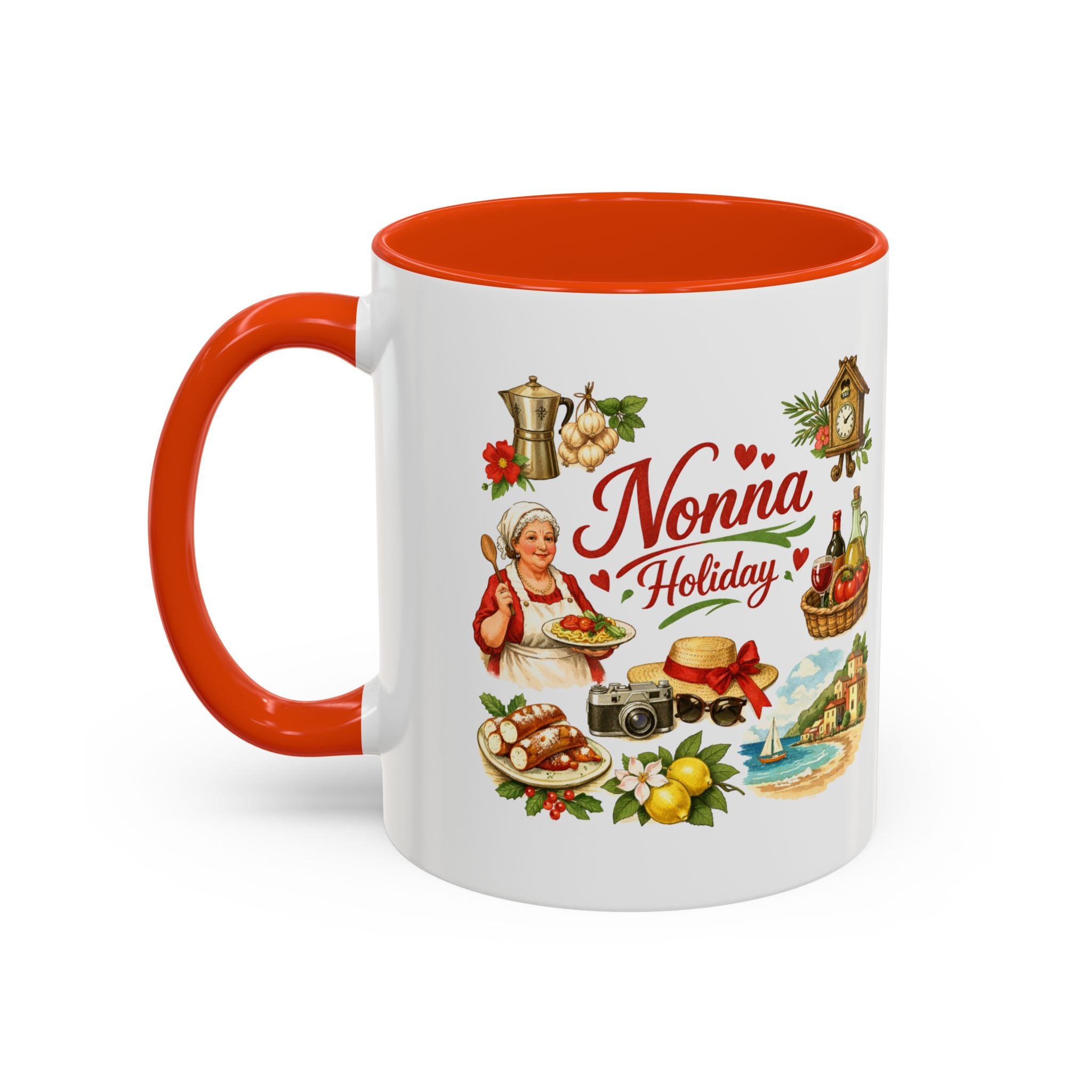 Nonna Holiday mug | Italian grandma kitchen design, vintage food icons