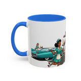 1950s Diner Scene Mug | Retro Car Hop Coffee Cup