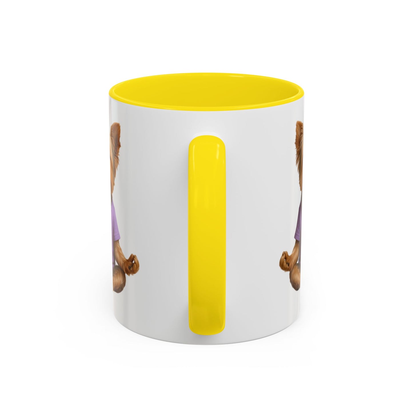 Meditating Yorkshire Terrier Mug | Accent Coffee Mug 11oz 15oz
