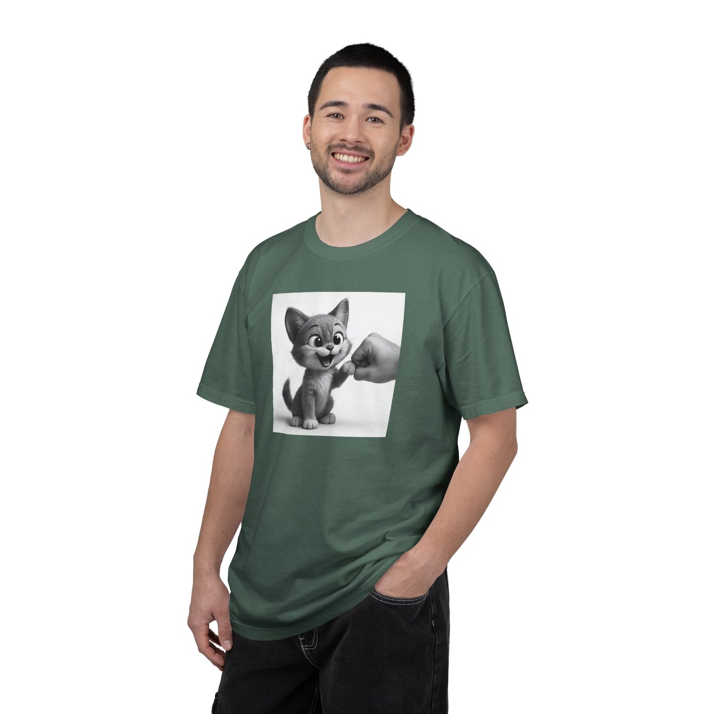 Kitten Fist Bump T-shirt | Cute Kitty Paw Bump Design