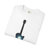 Moonlit Acoustic Guitar T-Shirt | Night Sky Guitar Silhouette